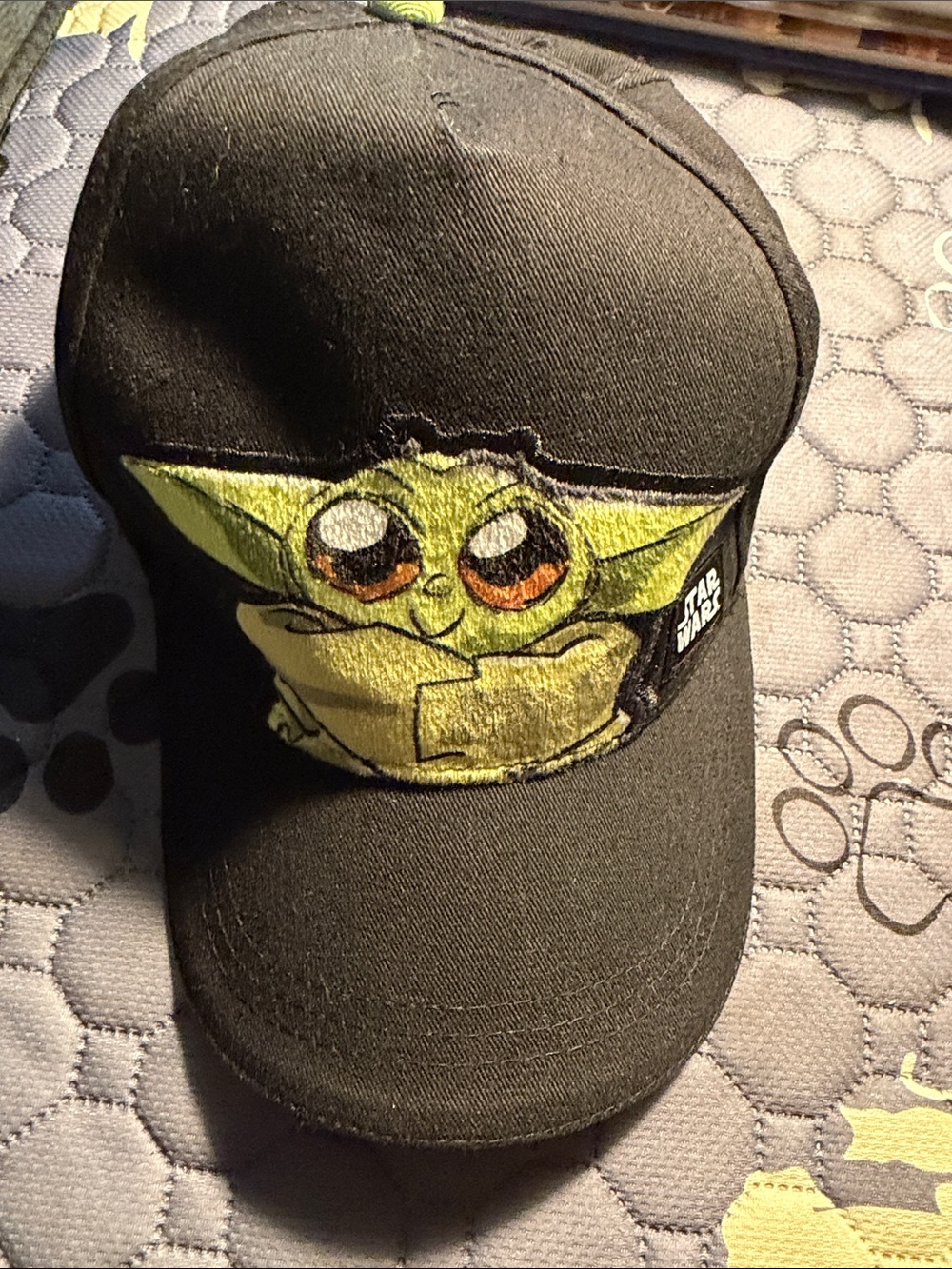 Star Wars Kids Black Cap with Green Grogu Patch
